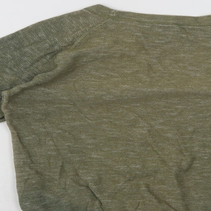 Preloved H&M Girls Green Batik Cotton Pullover Sweatshirt Size 9-10 Years - Label