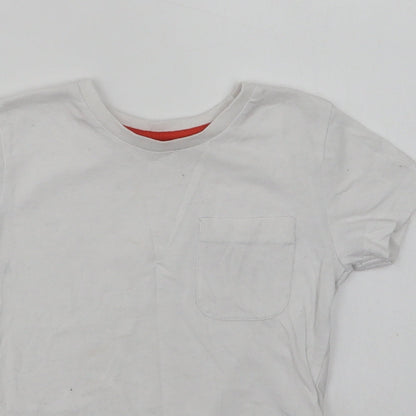 Dunnes Girls White  Cotton Basic T-Shirt Size 3 Years Crew Neck