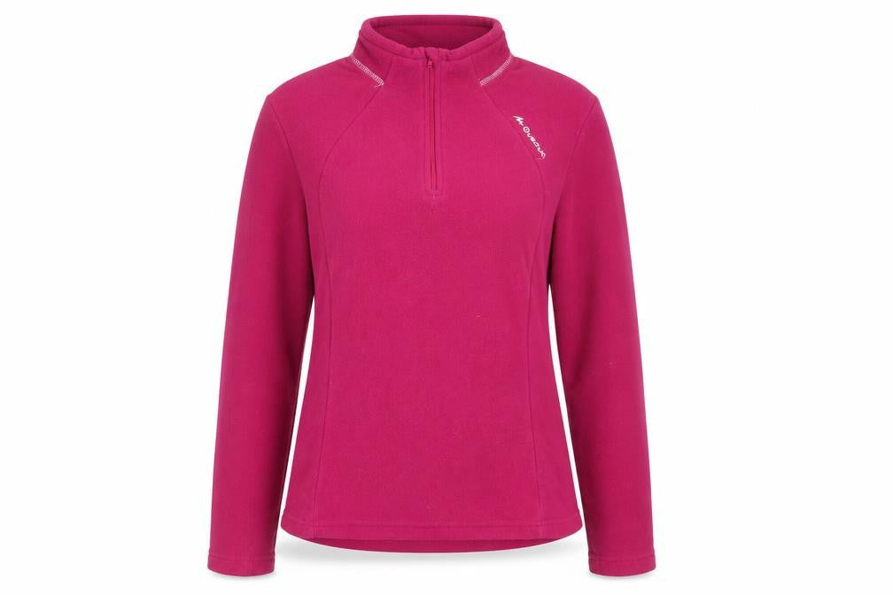 DECATHLON Womens Pink  Polyester Henley Sweatshirt Size M