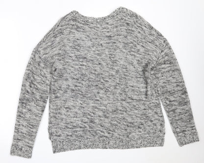 Dunnes Womens Grey Round Neck  Acrylic Pullover Jumper Size 14