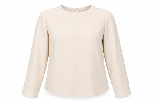 Atmosphere Womens Beige  Polyester Basic Blouse Size 10 Round Neck
