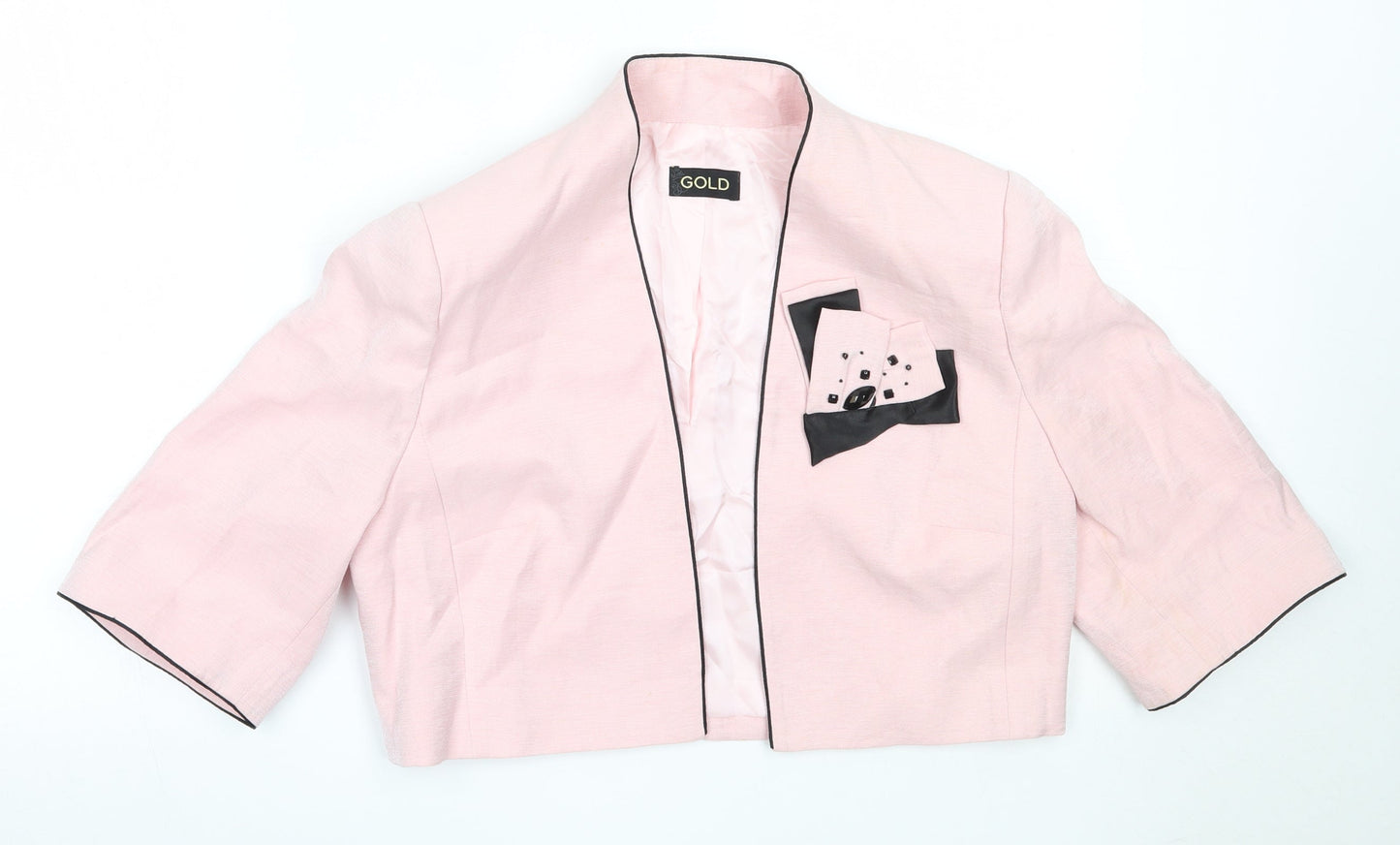 Gold Womens Pink   Jacket  Size 14