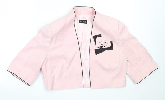 Gold Womens Pink   Jacket  Size 14
