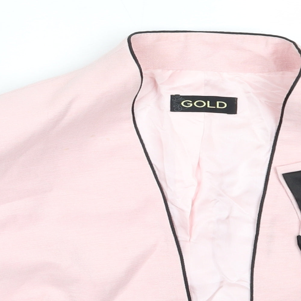 Gold Womens Pink   Jacket  Size 14