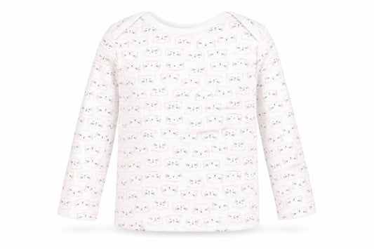 F&F Boys White Geometric Cotton Basic Casual Size 12-18 Months Crew Neck Pullover - cats