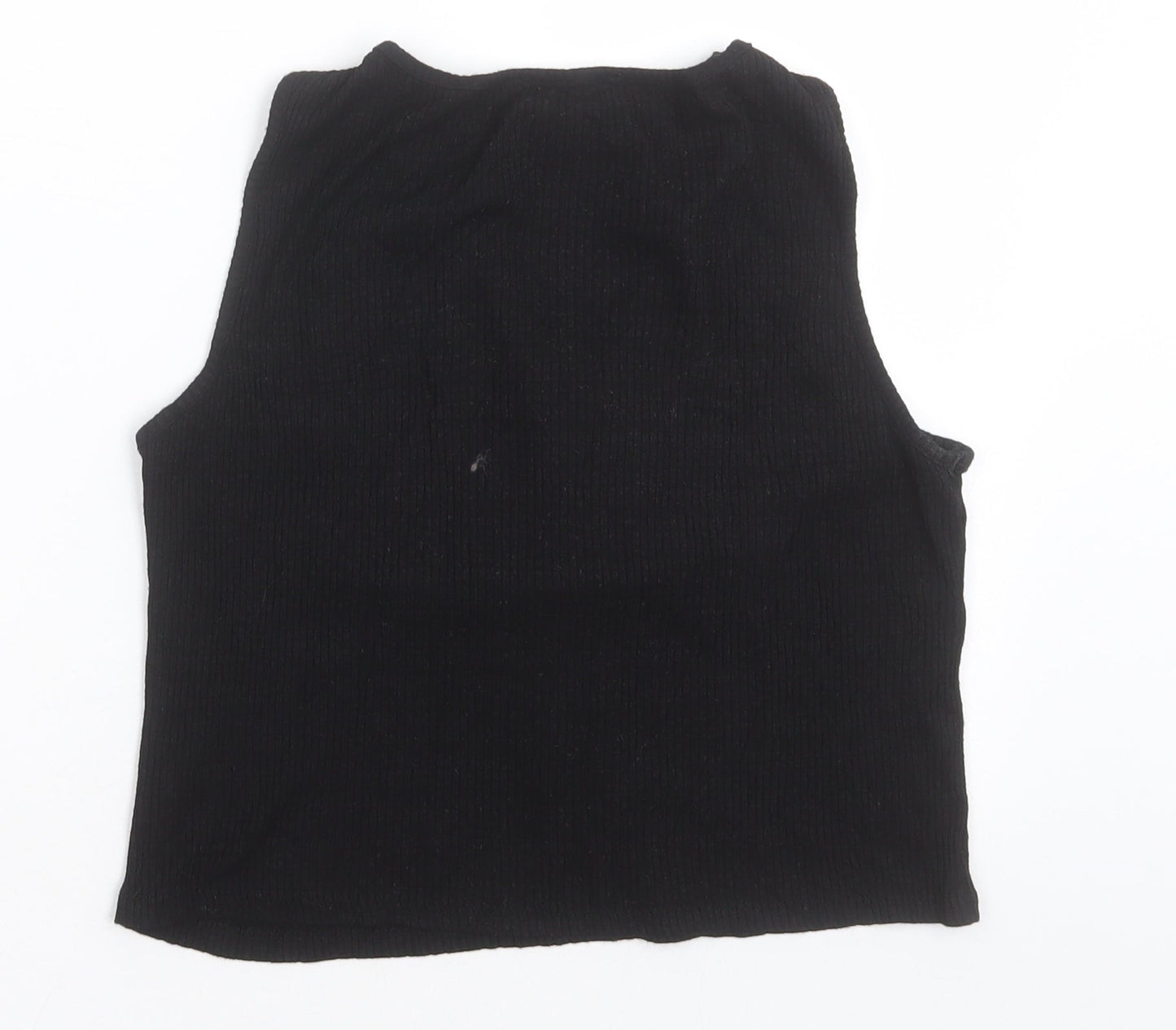 Atmosphere Womens Black  Viscose Cropped Tank Size 14 V-Neck