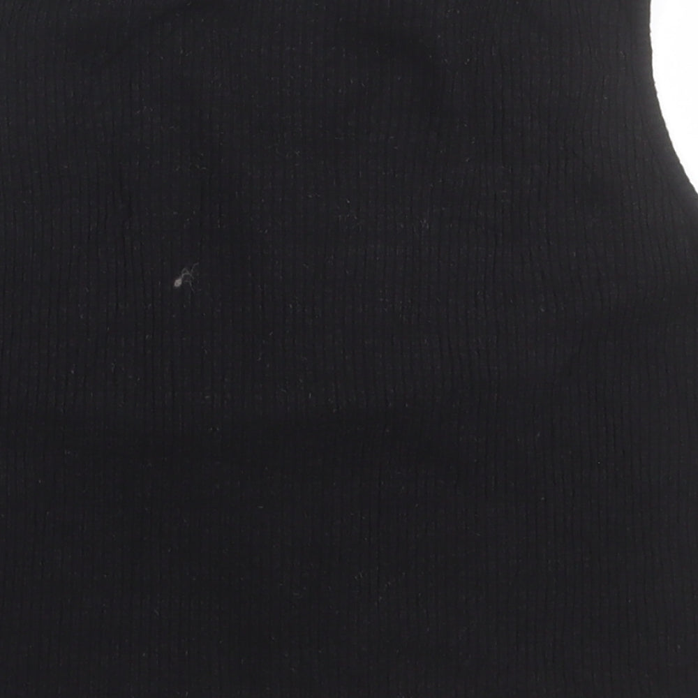 Atmosphere Womens Black  Viscose Cropped Tank Size 14 V-Neck