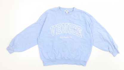 Preloved H&M Womens Black  Cotton Pullover Sweatshirt Size S  Pullover - Venice - Front