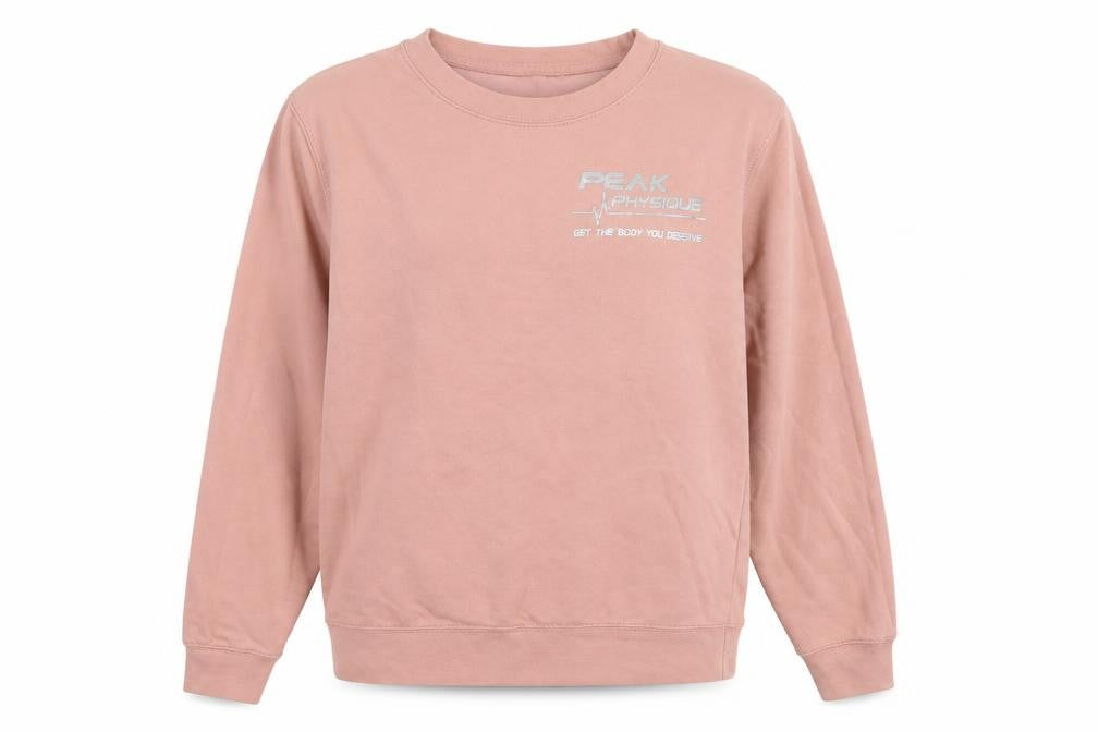 Awdis Womens Pink  Cotton Pullover Sweatshirt Size S  Pullover - peak physique