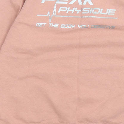 Awdis Womens Pink  Cotton Pullover Sweatshirt Size S  Pullover - peak physique