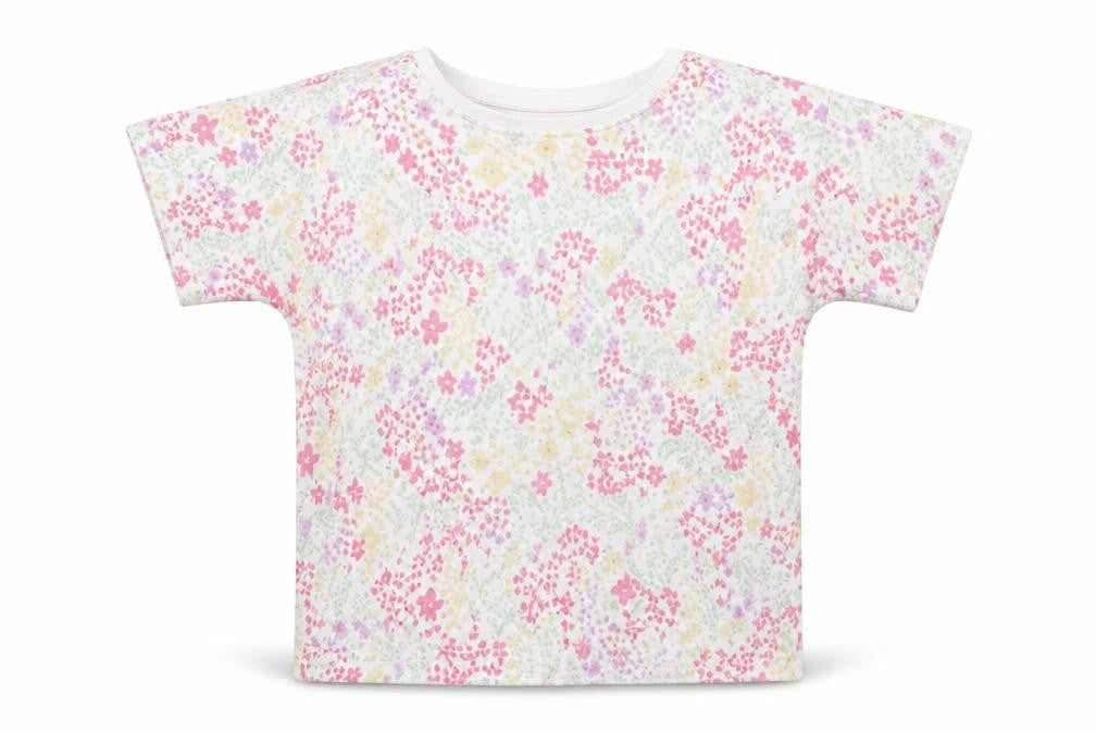 Matalan Girls Multicoloured Floral Cotton Basic T-Shirt Size 2-3 Years Crew Neck Pullover