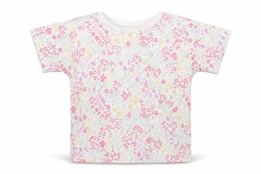 Matalan Girls Multicoloured Floral Cotton Basic T-Shirt Size 2-3 Years Crew Neck Pullover