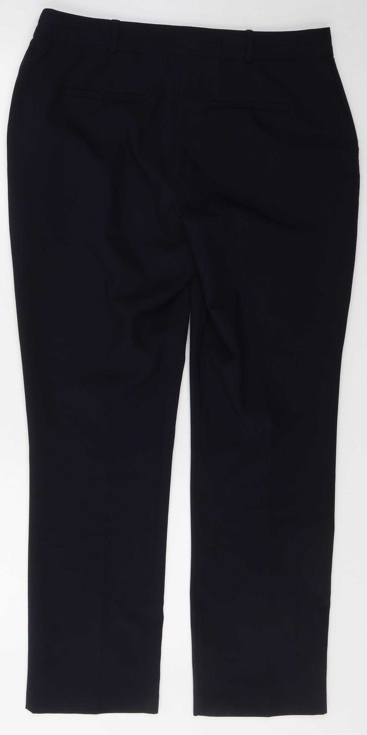 Dunnes Stores Womens Blue  Polyester Trousers  Size 12 L28 in Regular