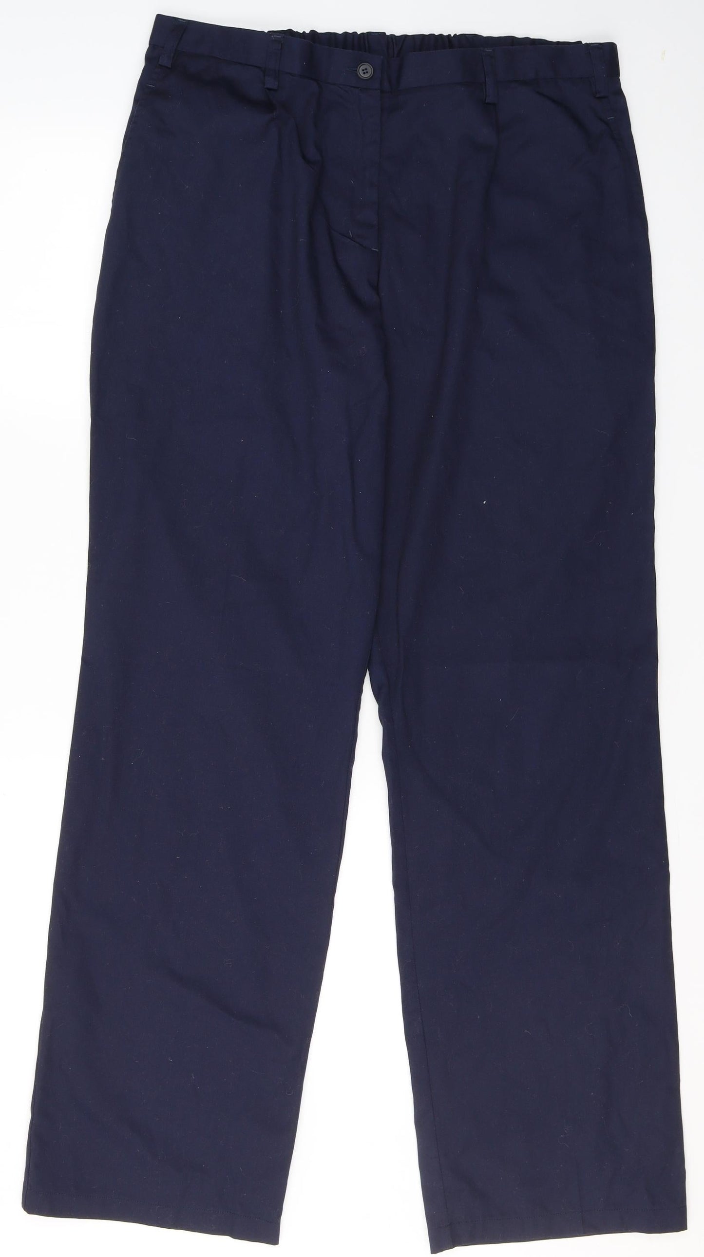 Tailored Image Womens Blue  Polyester Trousers  Size 18 L32 in Regular