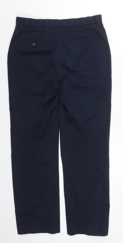 Next Mens Blue  Polyester Trousers  Size 30 L28 in Regular Button