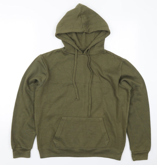 Boohoo Womens Green  Cotton Pullover Hoodie Size 6  Pullover