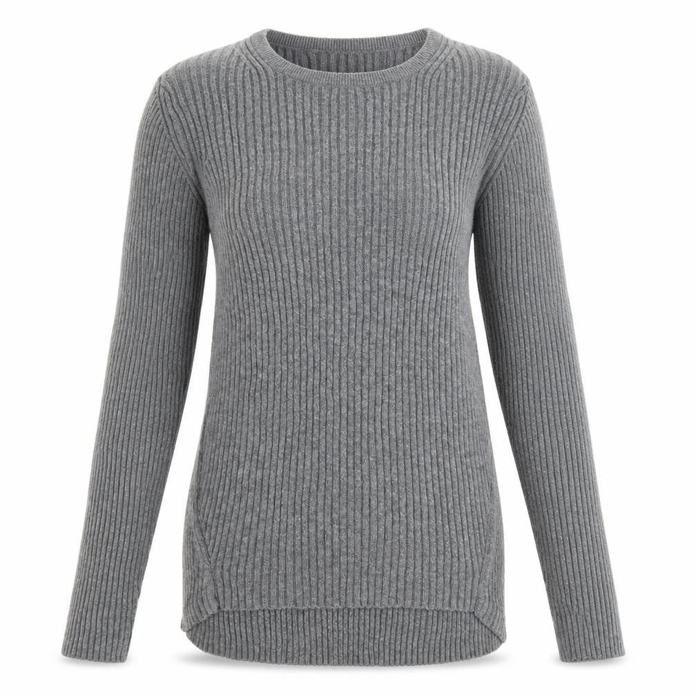 Mango Womens Grey Crew Neck  Polyester Pullover Jumper Size L
