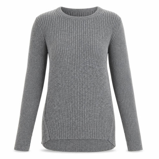 Mango Womens Grey Crew Neck  Polyester Pullover Jumper Size L