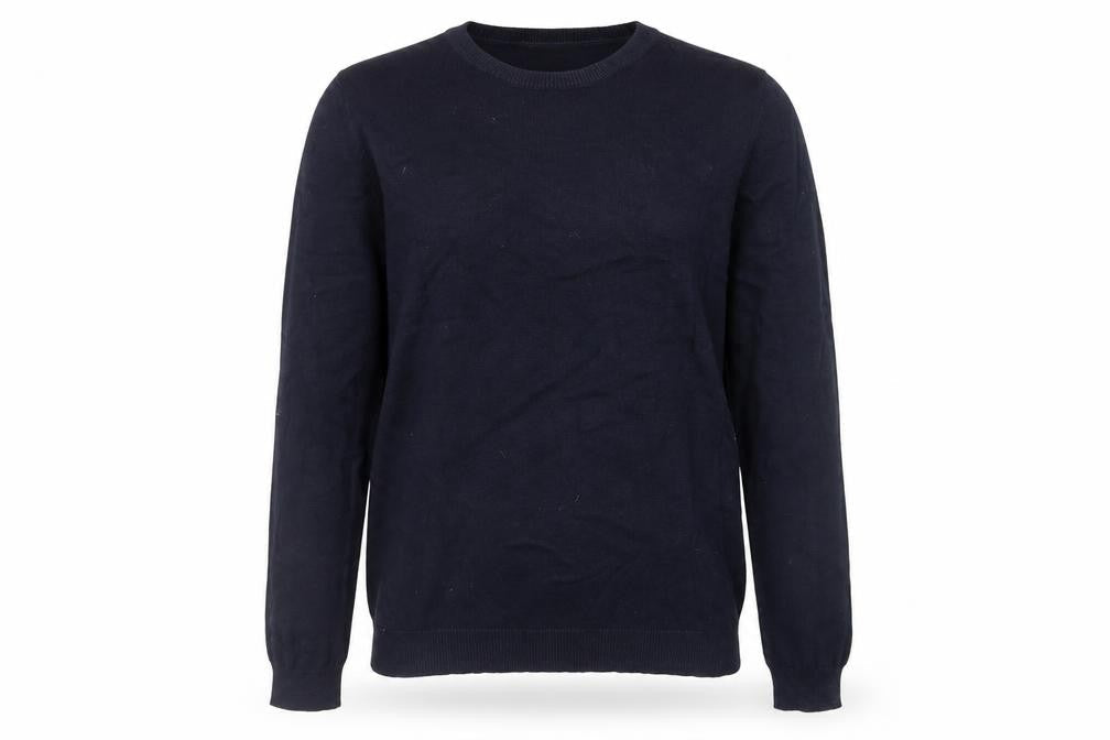 H&M Womens Blue Crew Neck  Viscose Pullover Jumper Size S