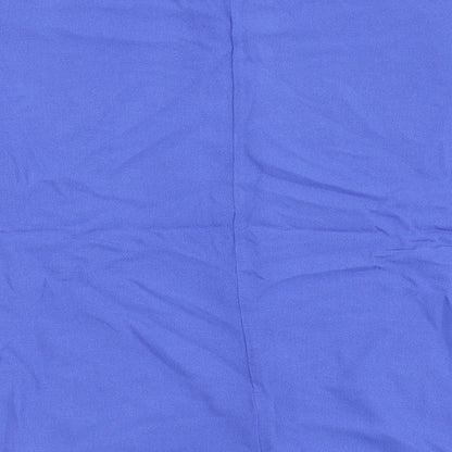 River Island Womens Blue  Viscose Basic Blouse Size 8 Round Neck - Cold Shoulder