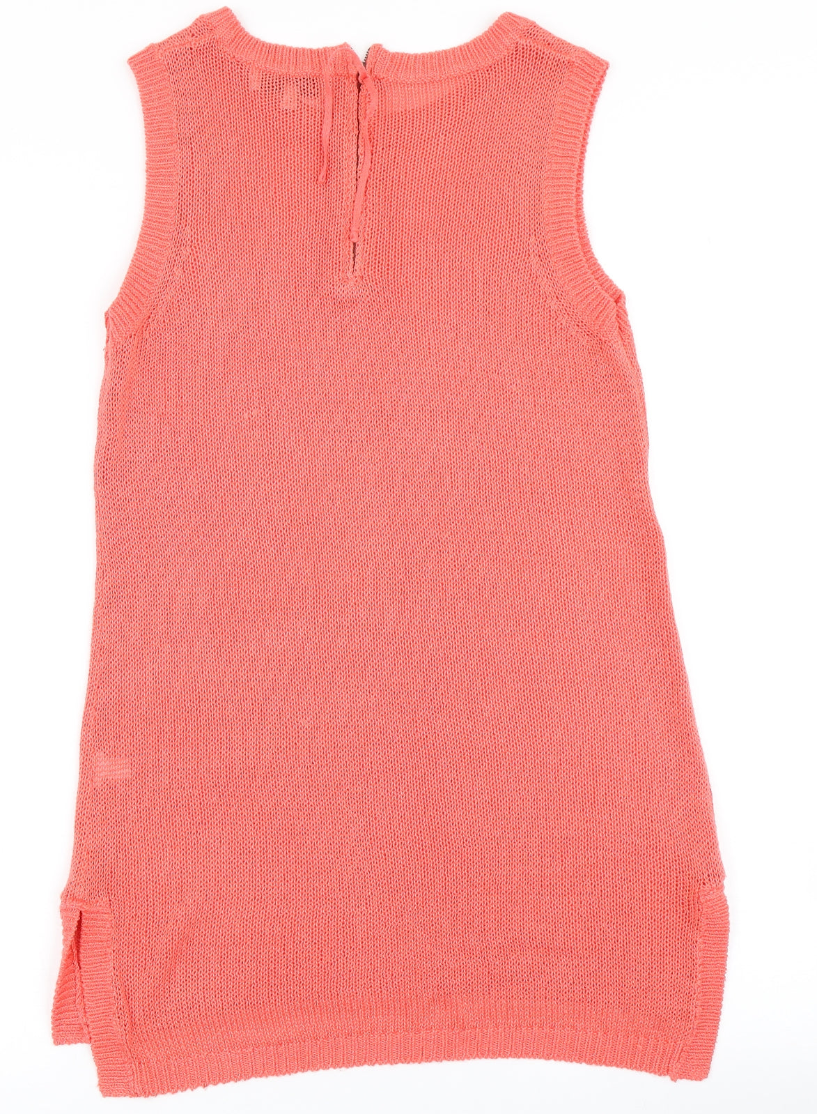 NEXT Womens Orange  Polyester Basic T-Shirt Size 10 Round Neck