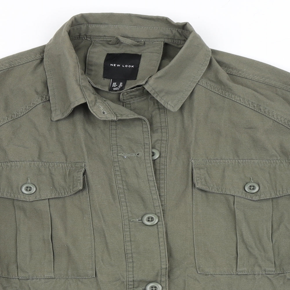 New Look Womens Green   Jacket  Size 14  Button