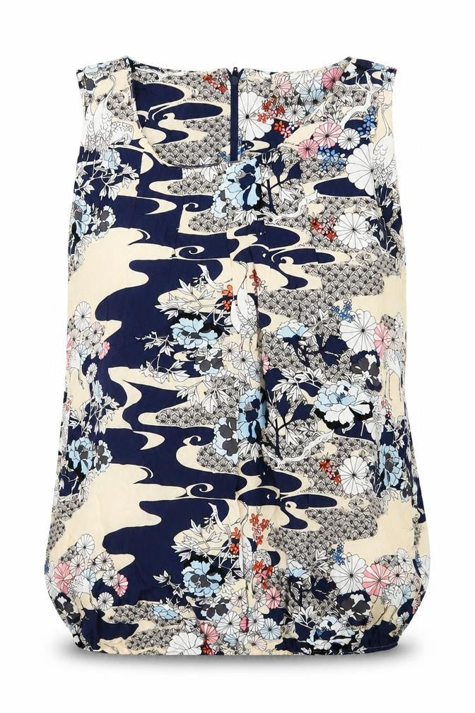 Vero Moda  Womens Multicoloured  Viscose Basic Blouse Size M Round Neck