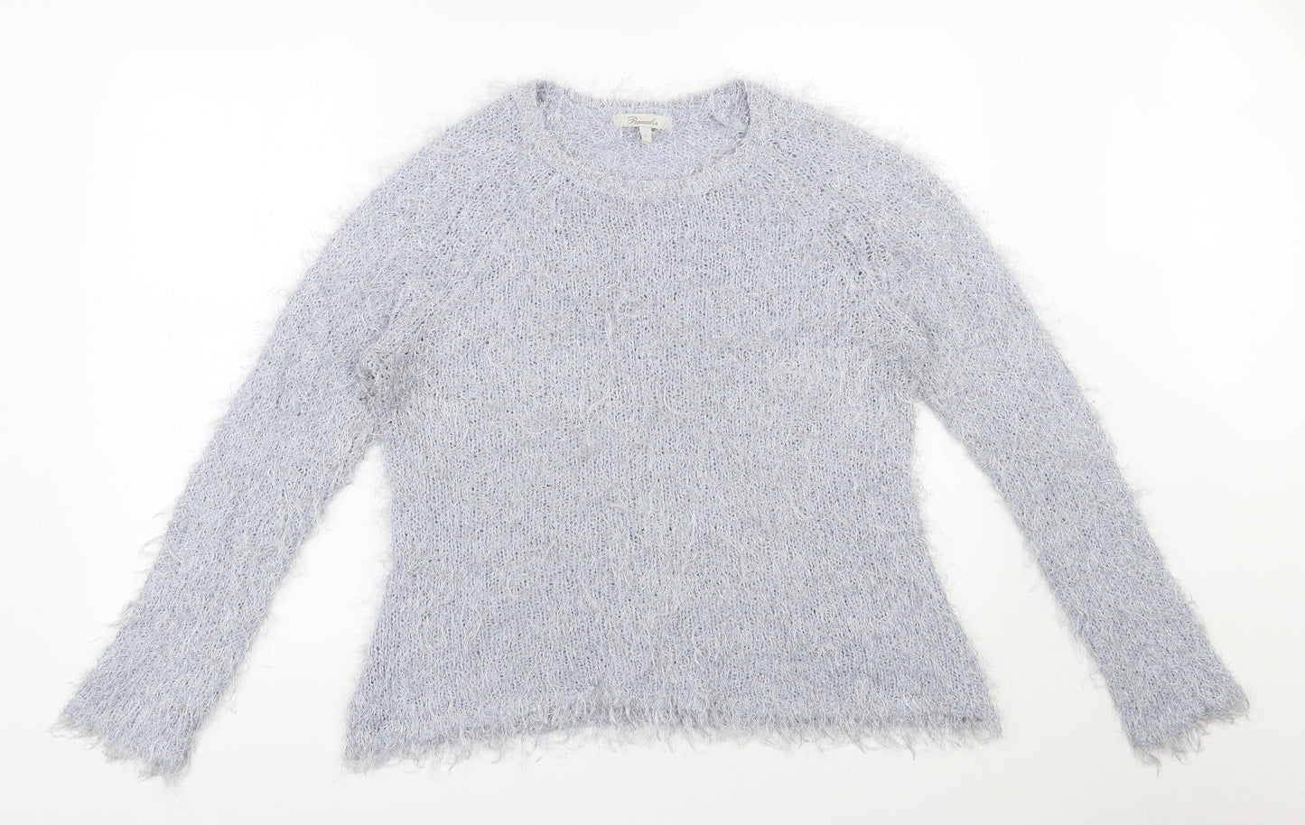 Peacocks  Womens Blue Round Neck  Polyester Pullover Jumper Size L
