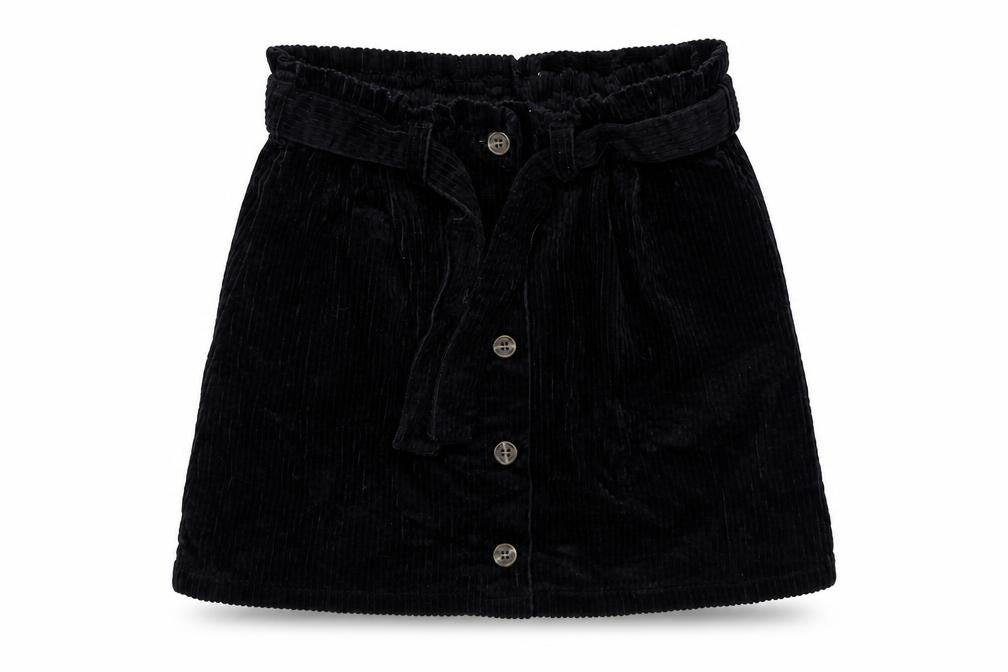 NEXT Girls Black  Cotton A-Line Skirt Size 9 Years  Regular Button