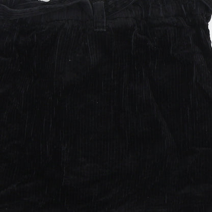 Next Girls Black  Cotton A-Line Skirt Size 9 Years  Regular Button