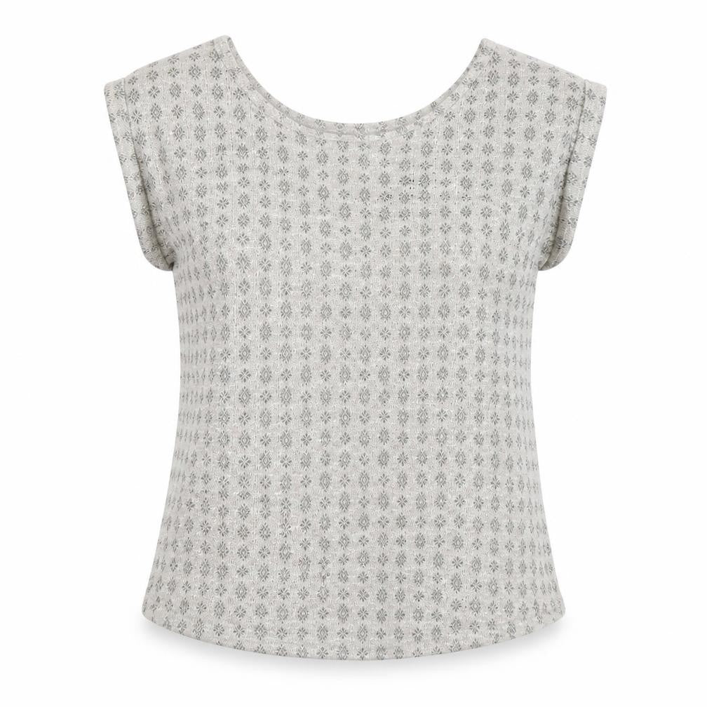 New Look Womens Grey Round Neck Geometric Polyester Pullover Jumper Size 10