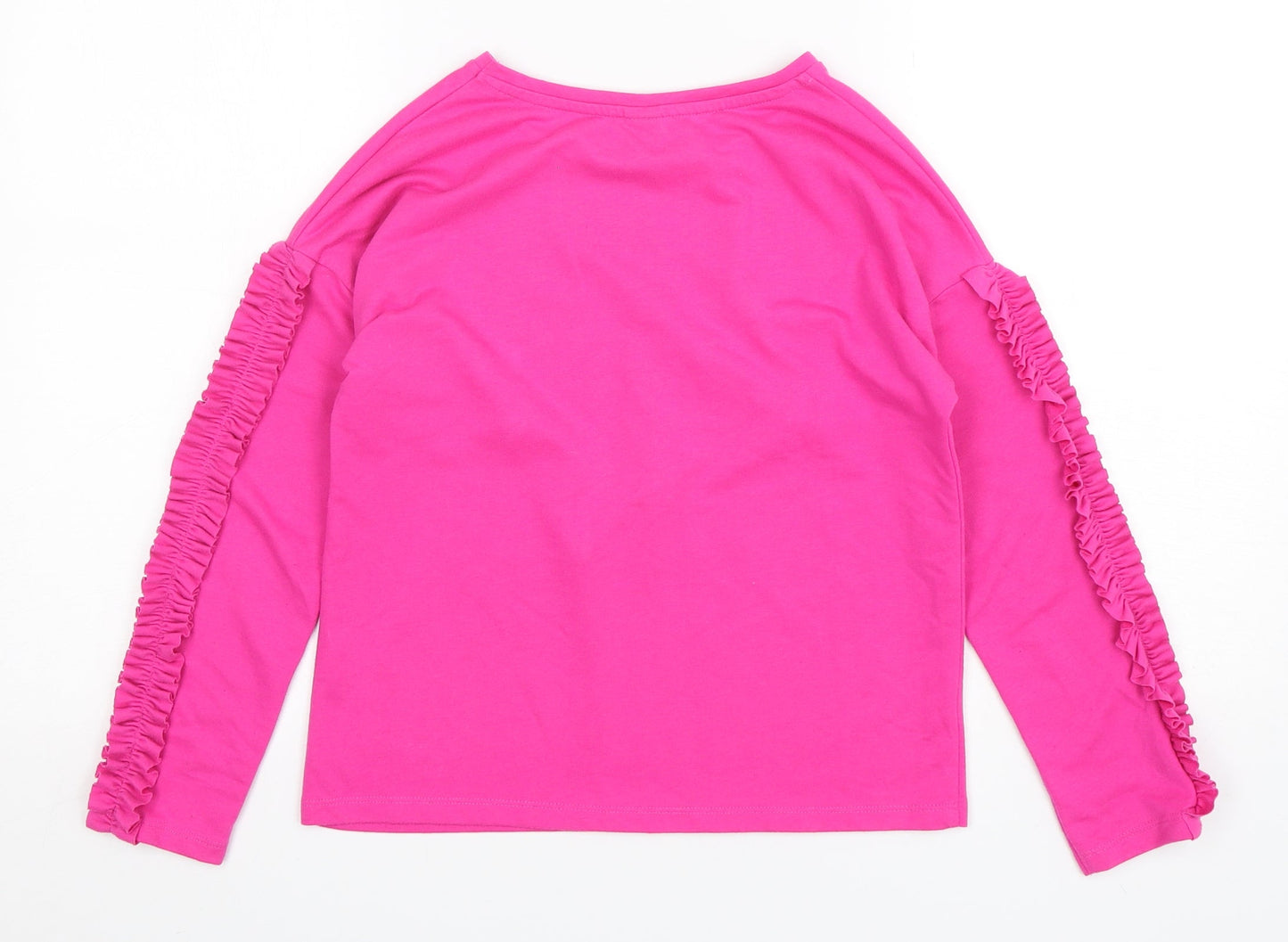 TU Womens Pink  Polyester Basic T-Shirt Size 10 Round Neck