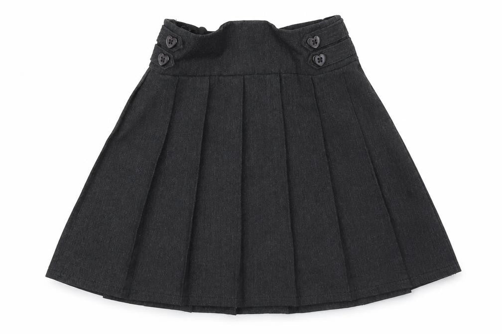 TU Girls Grey  Polyester Pleated Skirt Size 5 Years  Regular  - School Wear