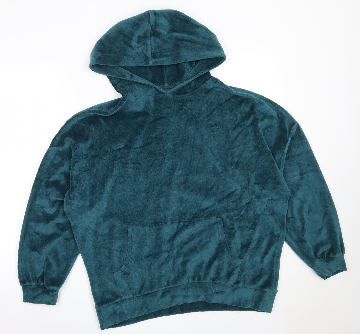 Sparkle & Fade Womens Blue  Cotton Pullover Hoodie Size S