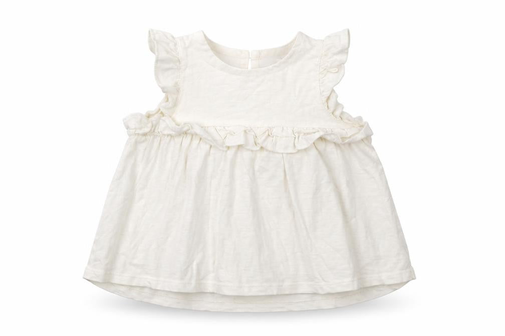 NEXT Girls White  Cotton Basic Blouse Size 3 Years Crew Neck Button