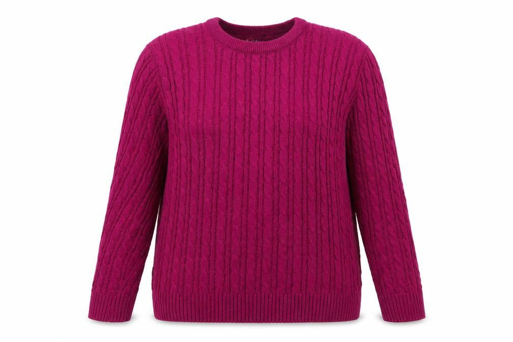 CHIC Womens Purple Crew Neck  Acrylic Pullover Jumper Size L