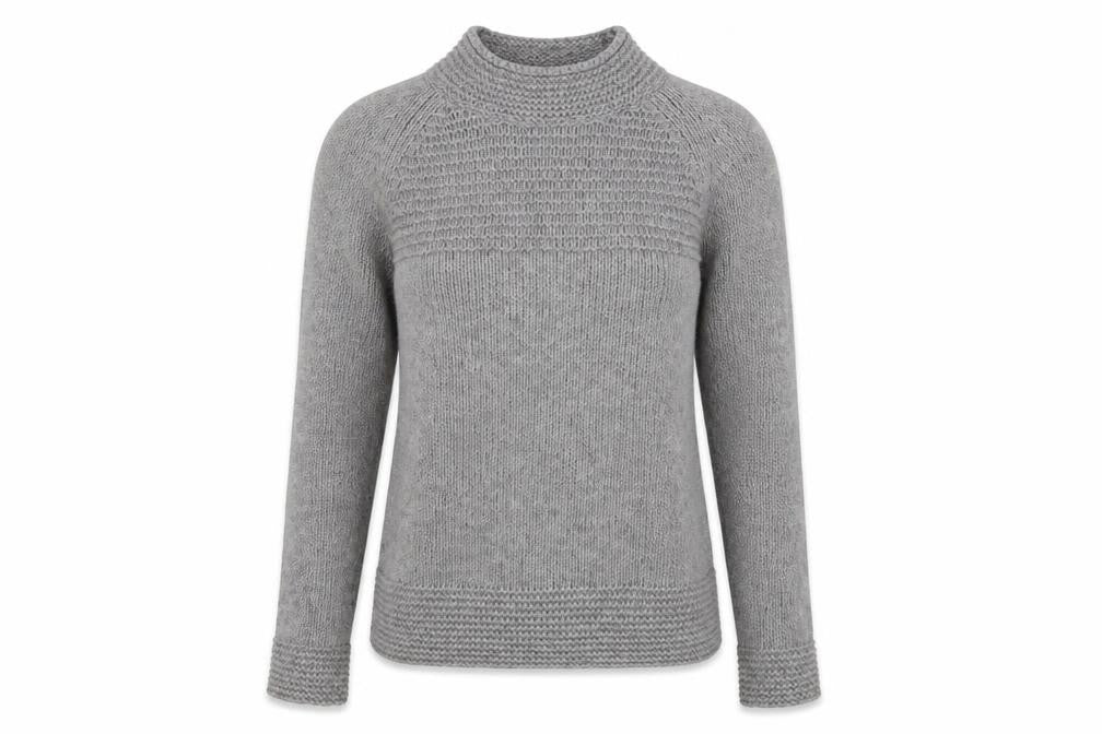 Marks & Spencer Womens Grey Mock Neck  Acrylic Pullover Jumper Size 8