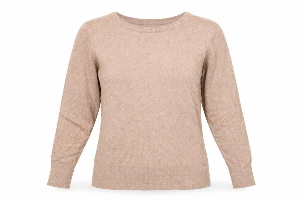 H&M Womens Brown Round Neck  Viscose Pullover Jumper Size L