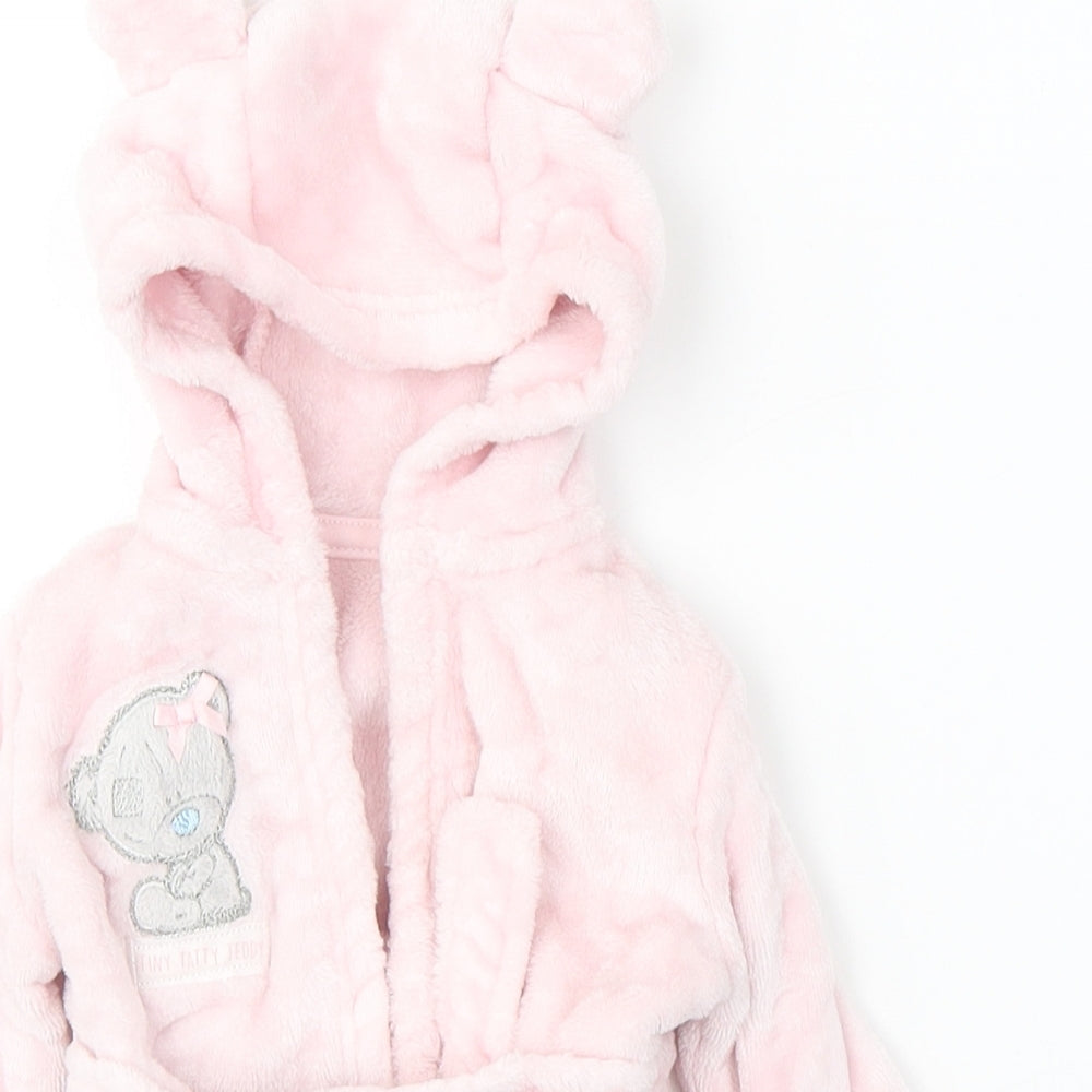 George Girls Pink Solid Polyester Kimono Robe Size 3-6 Months   - TEDDY