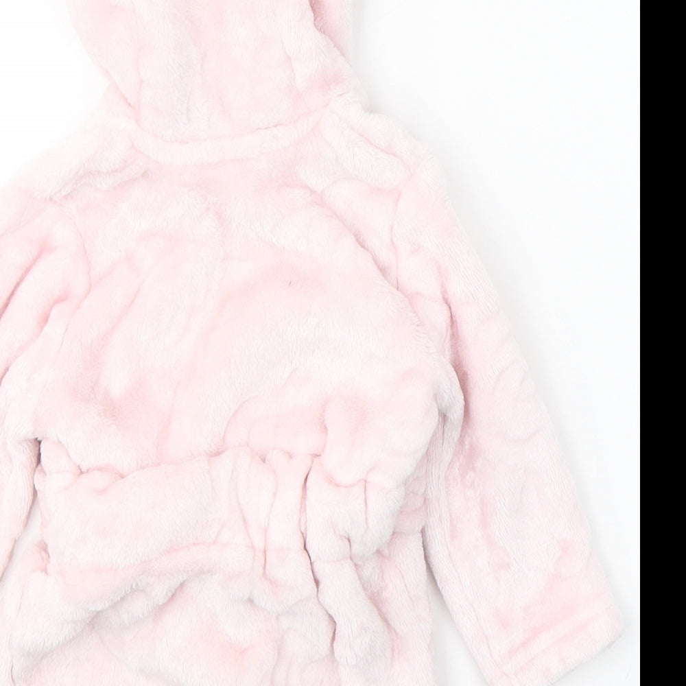 George Girls Pink Solid Polyester Kimono Robe Size 3-6 Months   - TEDDY
