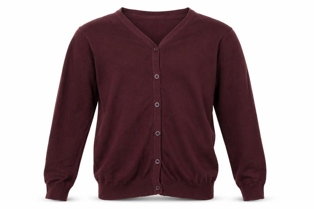 John Lewis Boys Red V-Neck  Cotton Cardigan Jumper Size 11-12 Years  Button