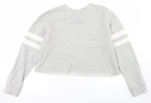 Miss Sefridge Womens Grey  Cotton Pullover Sweatshirt Size 14   - Cropped