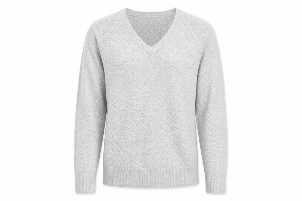 Gap Mens Grey V-Neck  Cotton Pullover Jumper Size M