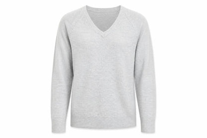 Gap Mens Grey V-Neck  Cotton Pullover Jumper Size M