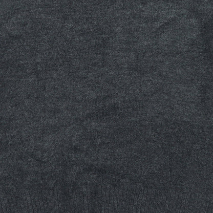 Tu Womens Grey Mock Neck  Acrylic Pullover Jumper Size 8