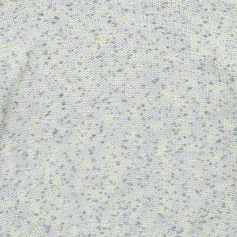 F&F Womens Blue Round Neck  Polyester Pullover Jumper Size 10