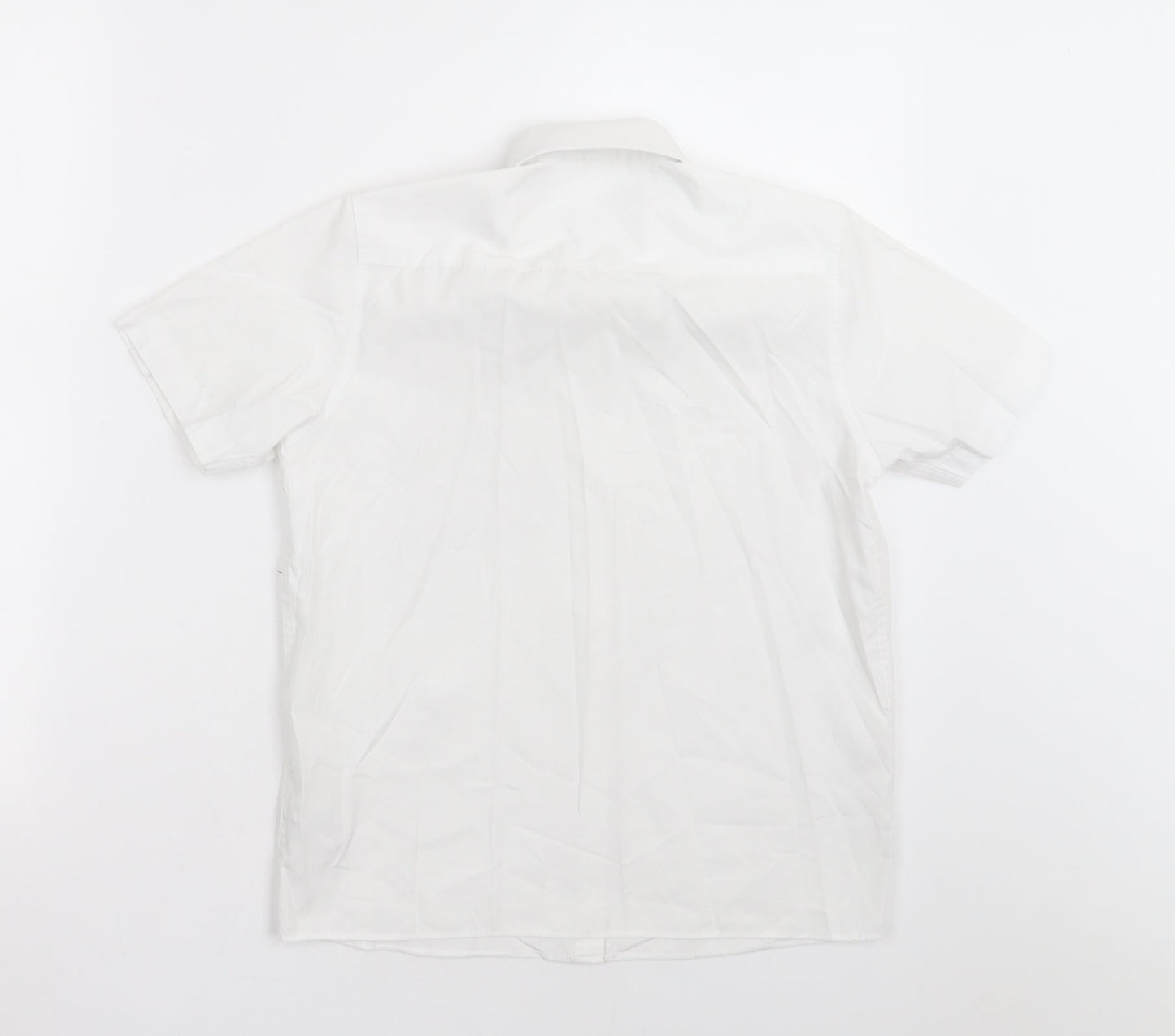 Dunnes Stores Girls White  Cotton Basic Button-Up Size 10-11 Years Collared Button - School Wear