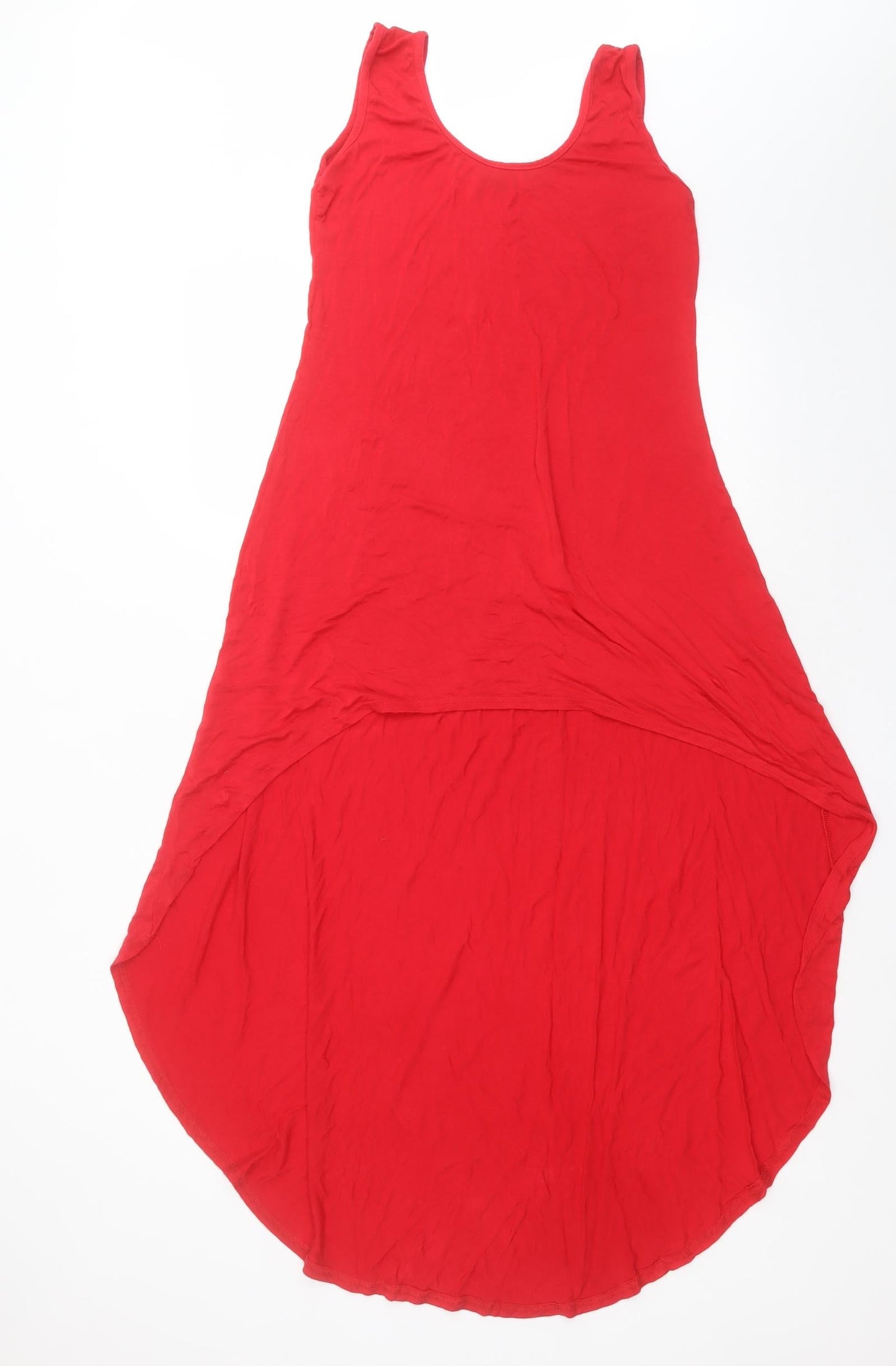 Chemistry Womens Red  Viscose Tunic Tank Size L Scoop Neck