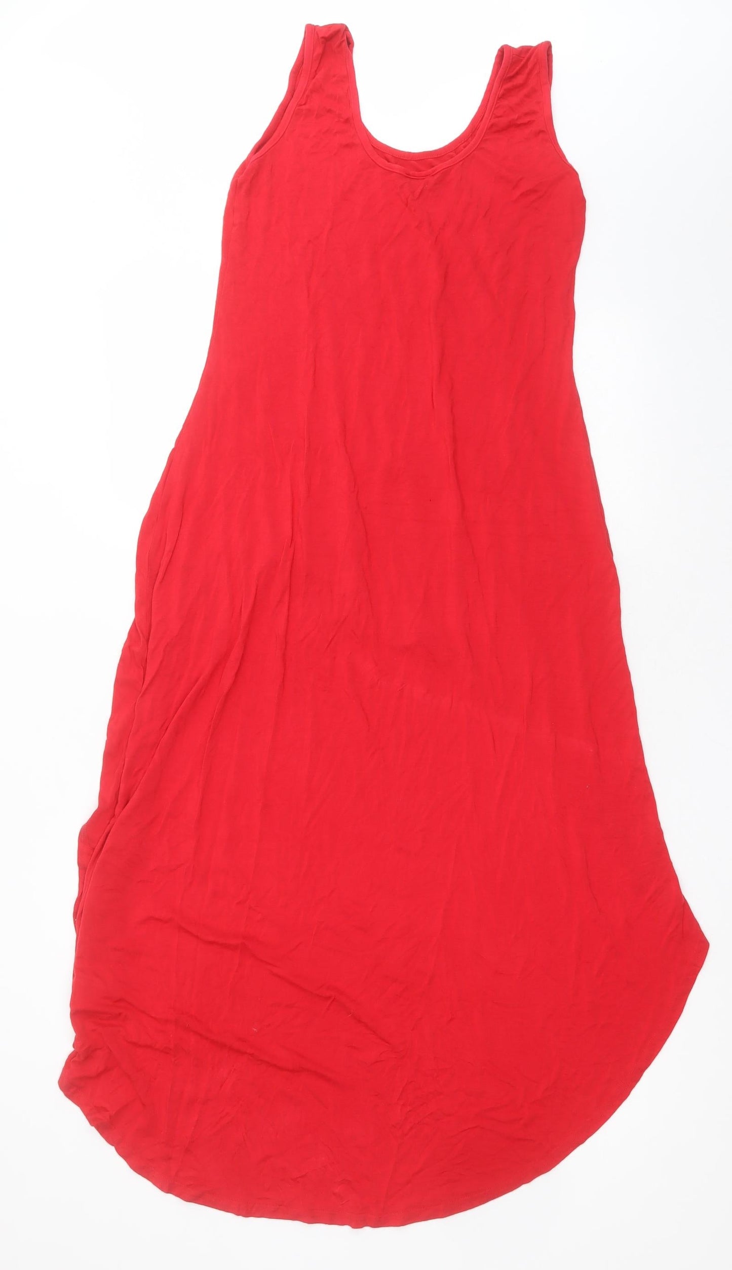 Chemistry Womens Red  Viscose Tunic Tank Size L Scoop Neck