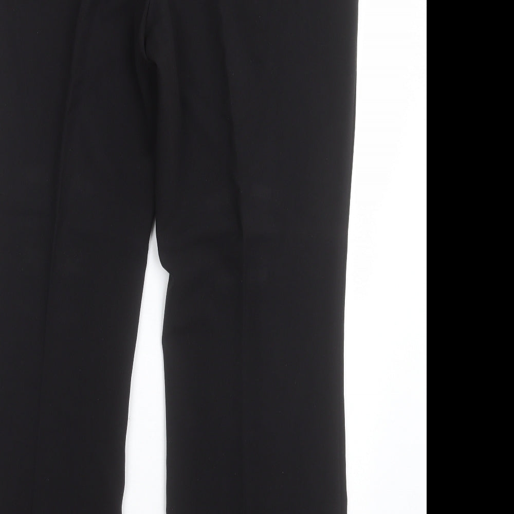 M&Co Womens Black  Polyester Trousers  Size 14 L29 in Regular Hook & Eye
